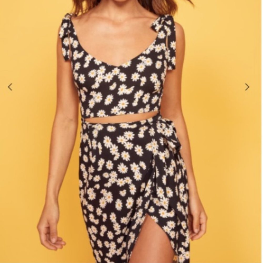Reformation Belinda Dress Daisy Chain Print